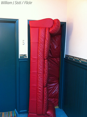 How to get a couch through a small door